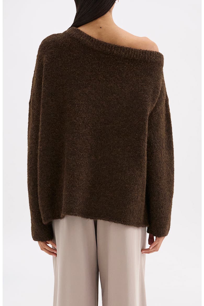 Lavinia Knit Sweater, Alternate, color, Chocolate