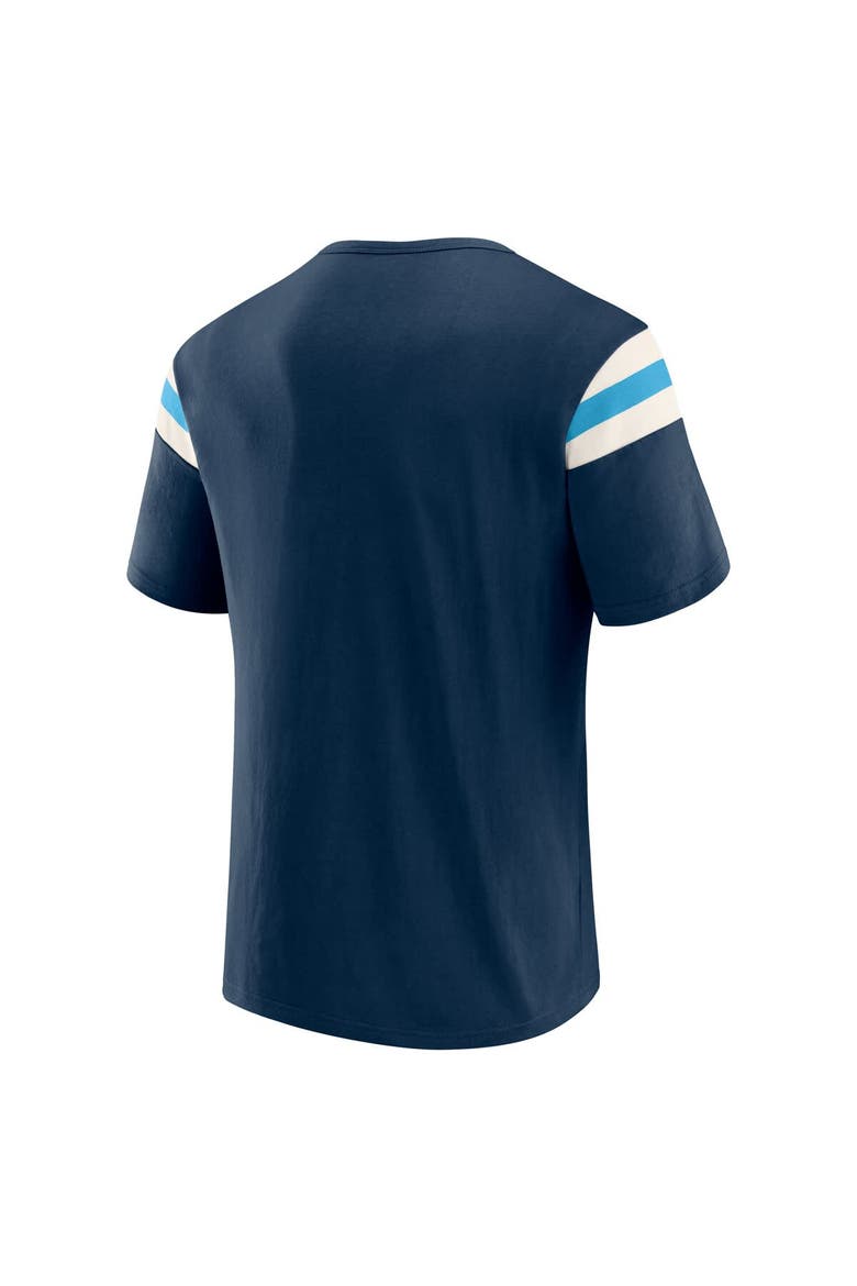 Men's Darius Rucker Collection by Fanatics Navy Tampa Bay Rays Distressed Sleeve Stripe T-Shirt, Alternate, color, Navy