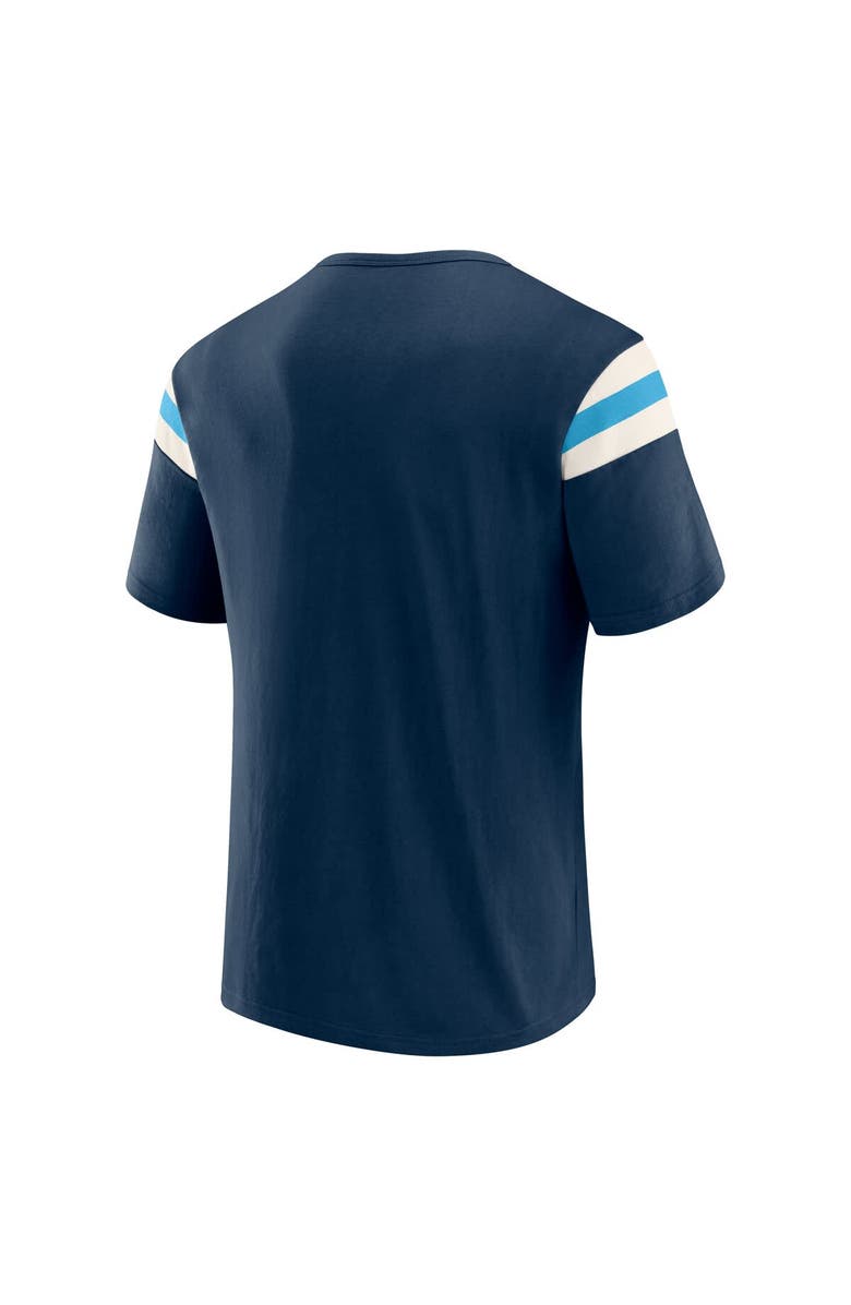 Darius Rucker Collection by Fanatics Men's Darius Rucker Collection by Fanatics Navy Tampa Bay Rays Distressed Sleeve Stripe T-Shirt, Alternate, color, Navy