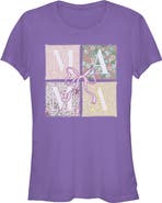 Mickey & Friends Juniors Mickey & Friends Box Patterns Mama Bow T Shirt