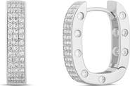SHYMI Pavé Chunky Horseshoe Hoop Earrings