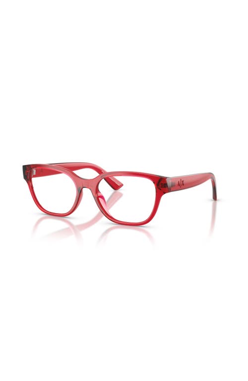 Armani Exchange 53mm Cat Eye Optical Glasses In Red