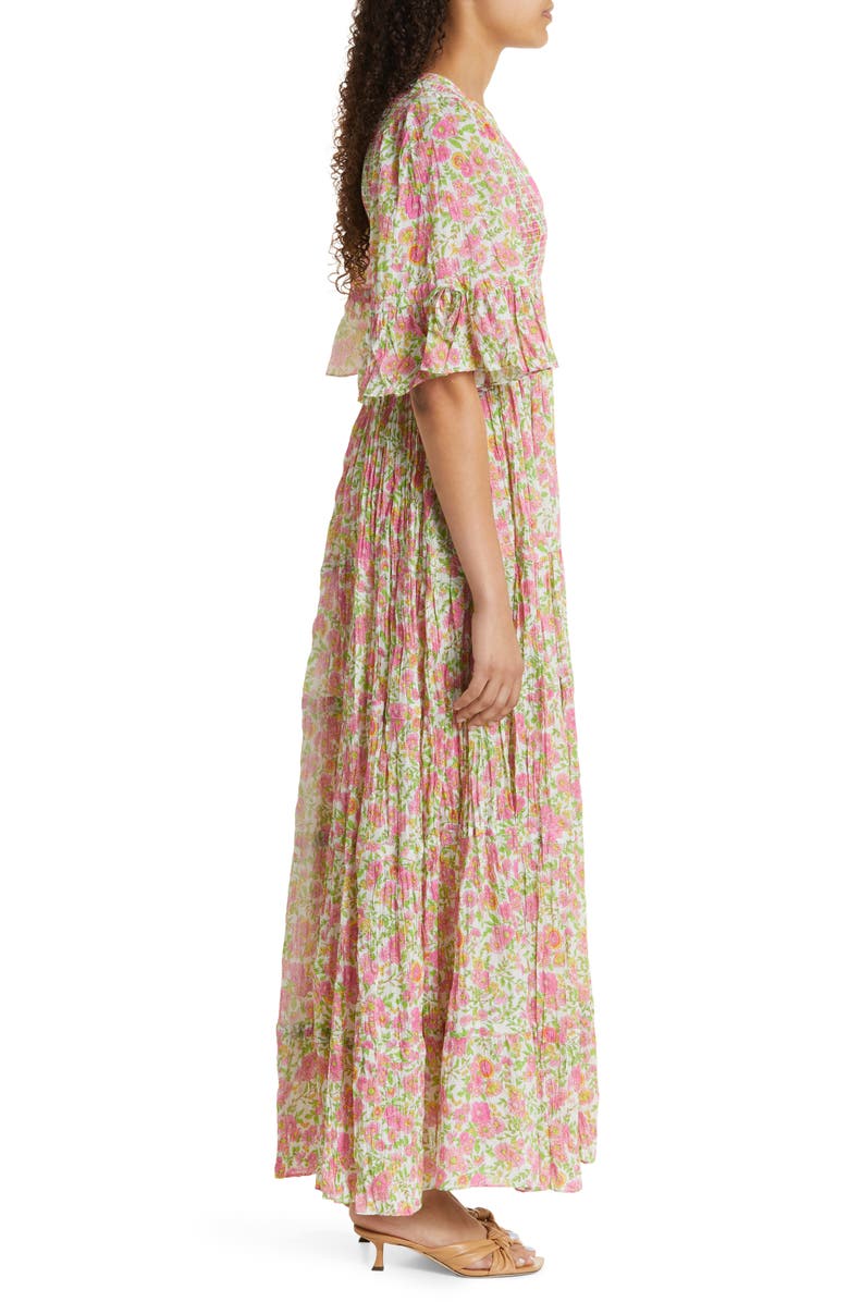 byTiMo Twisted Floral Tiered Ruffle Cotton Maxi Dress | Nordstromrack