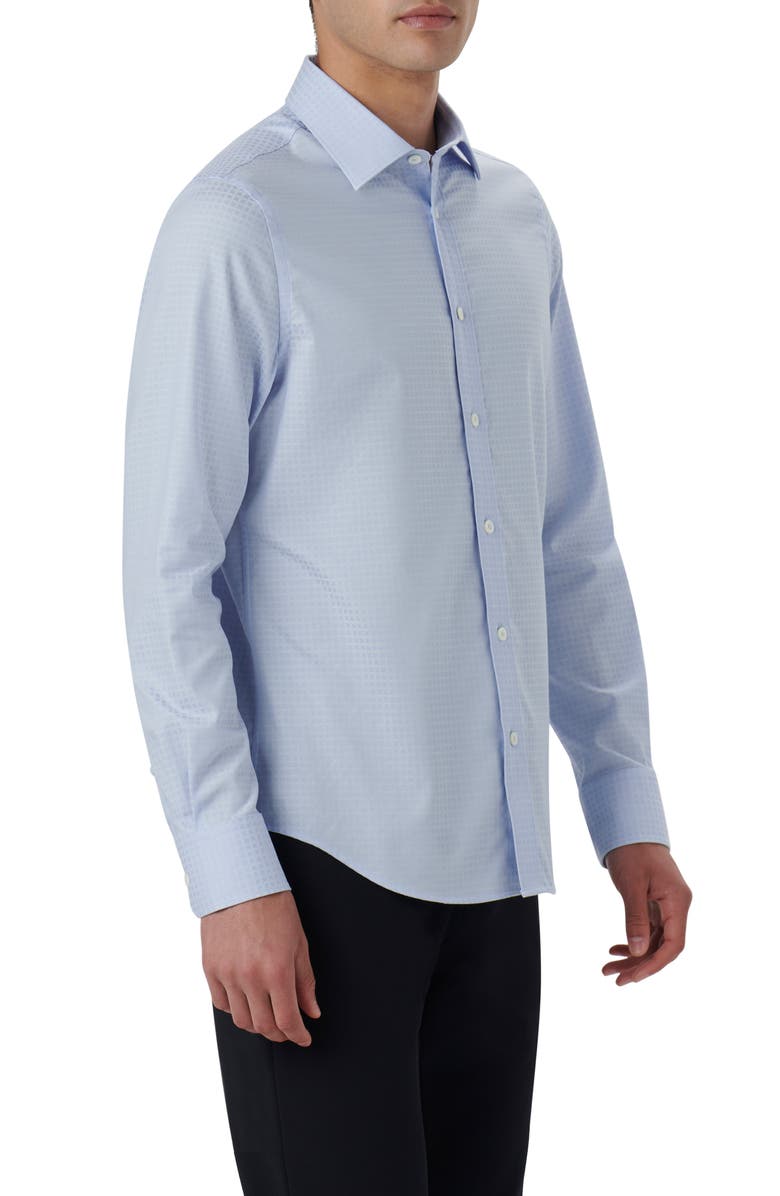 Bugatchi Julian Shaped Fit Print Button-Up Shirt, Alternate, color, 