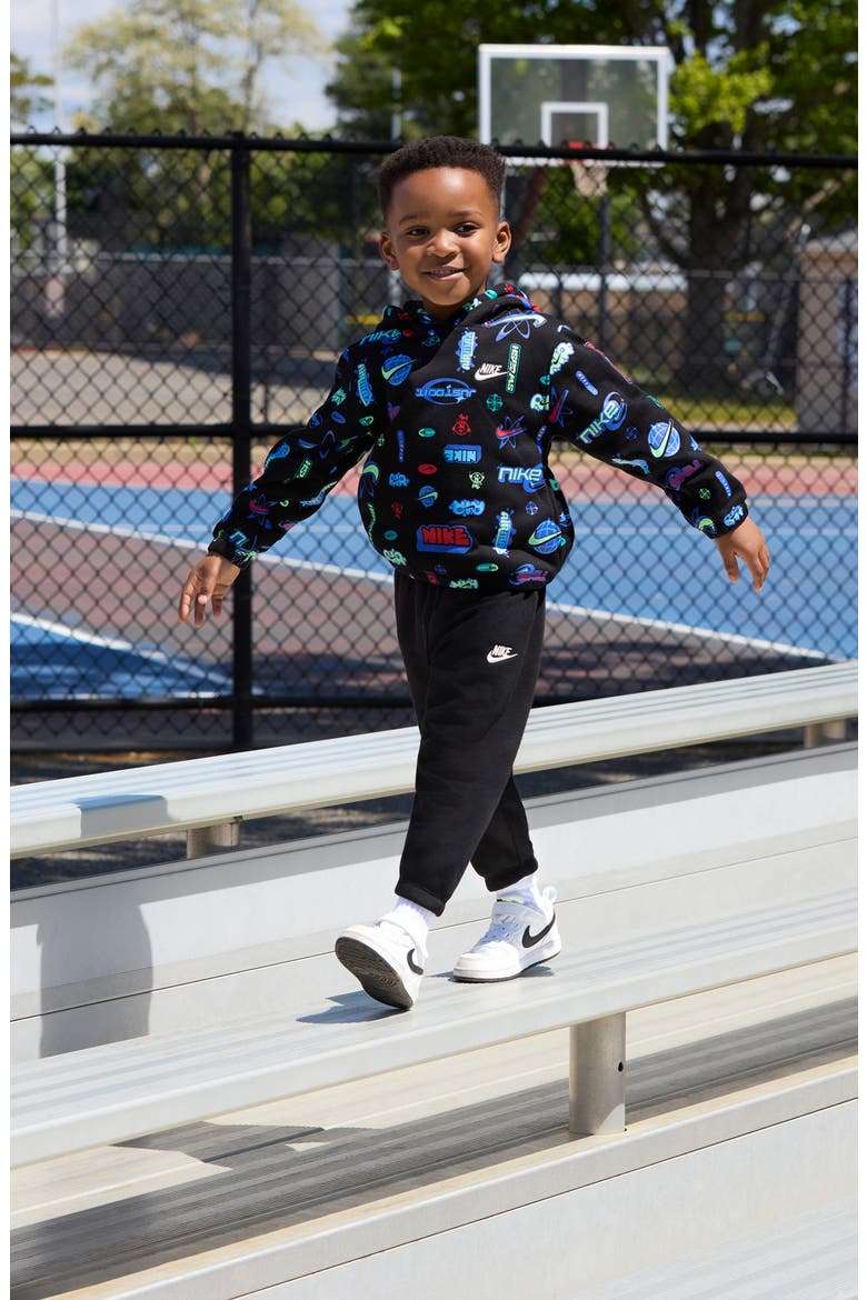 Kids' Sportswear Fleece Hoodie & Joggers Set, Alternate, color, BLACK