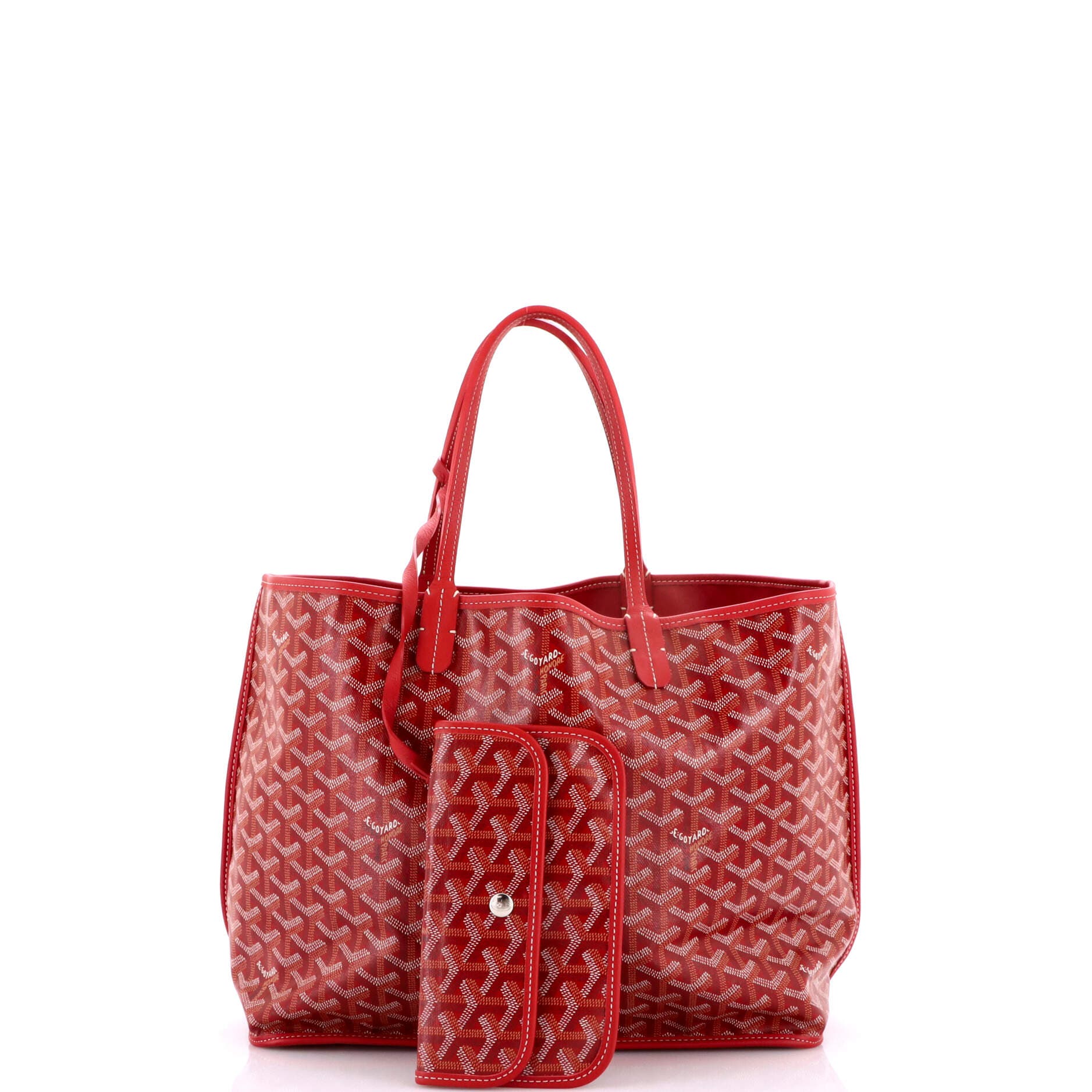 Anjou Reversible Tote Coated Canvas PM, Alternate, color, Red