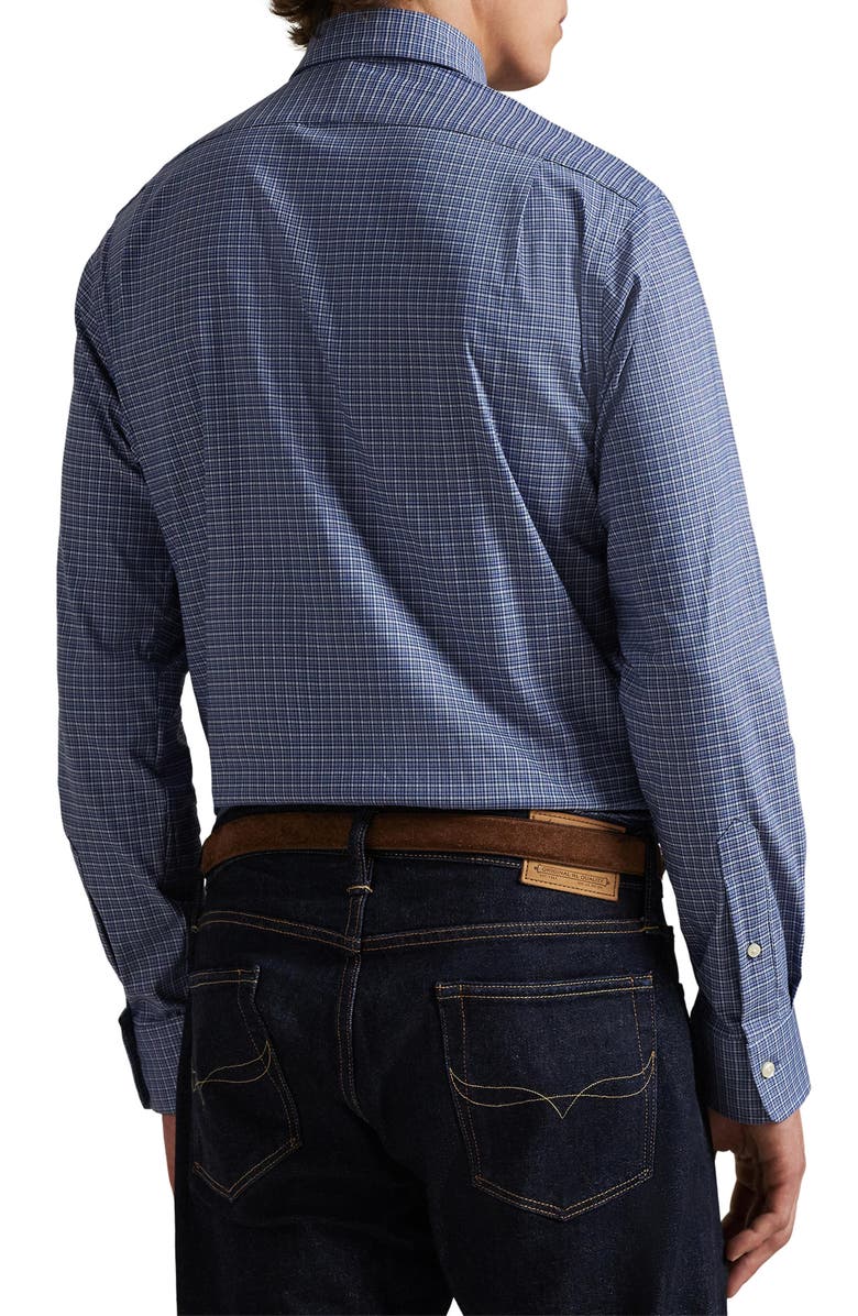 Polo Ralph Lauren Classic Fit Performance Twill Button-Down Shirt, Alternate, color, Navy Multi