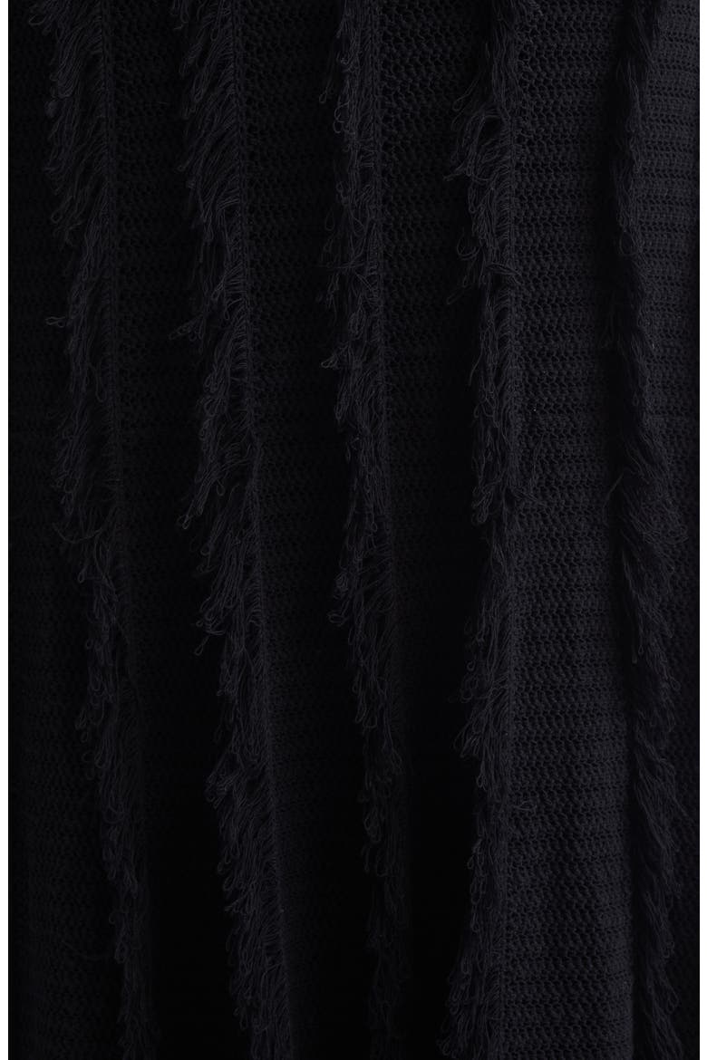 Grazia Fringe Sweater Dress, Alternate, color, BLACK
