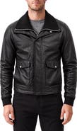 Bagatelle Leather Jacket with Removable Knit Bib