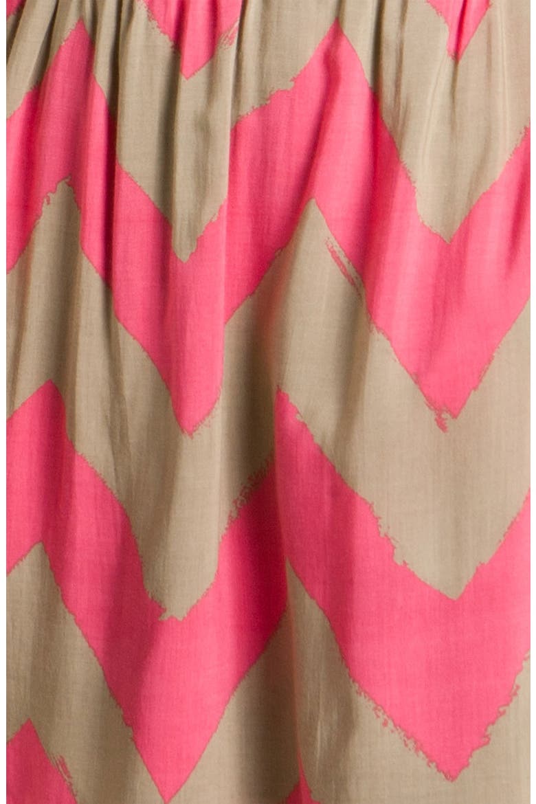 Zigzag Print Dress, Alternate, color, GUAVA COMBO
