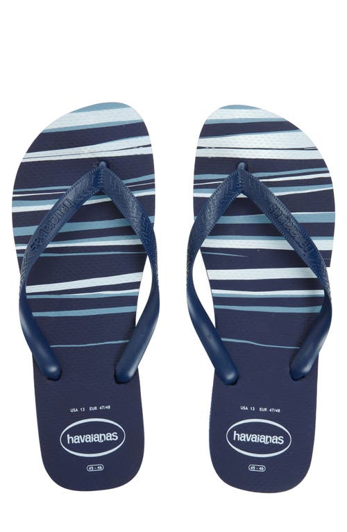 Havaianas Top Basic Flip Flop In Navy/navy/white
