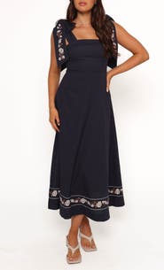 Petal & Pup Marcella Tie Strap Maxi Dress