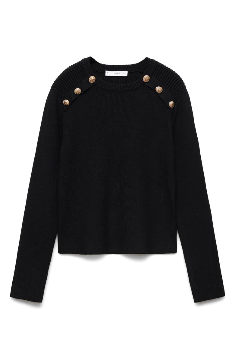 MANGO Button Shoulder Sweater, Alternate, color, 