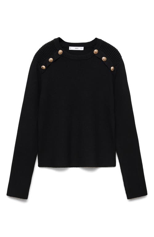 MANGO MANGO BUTTON SHOULDER SWEATER