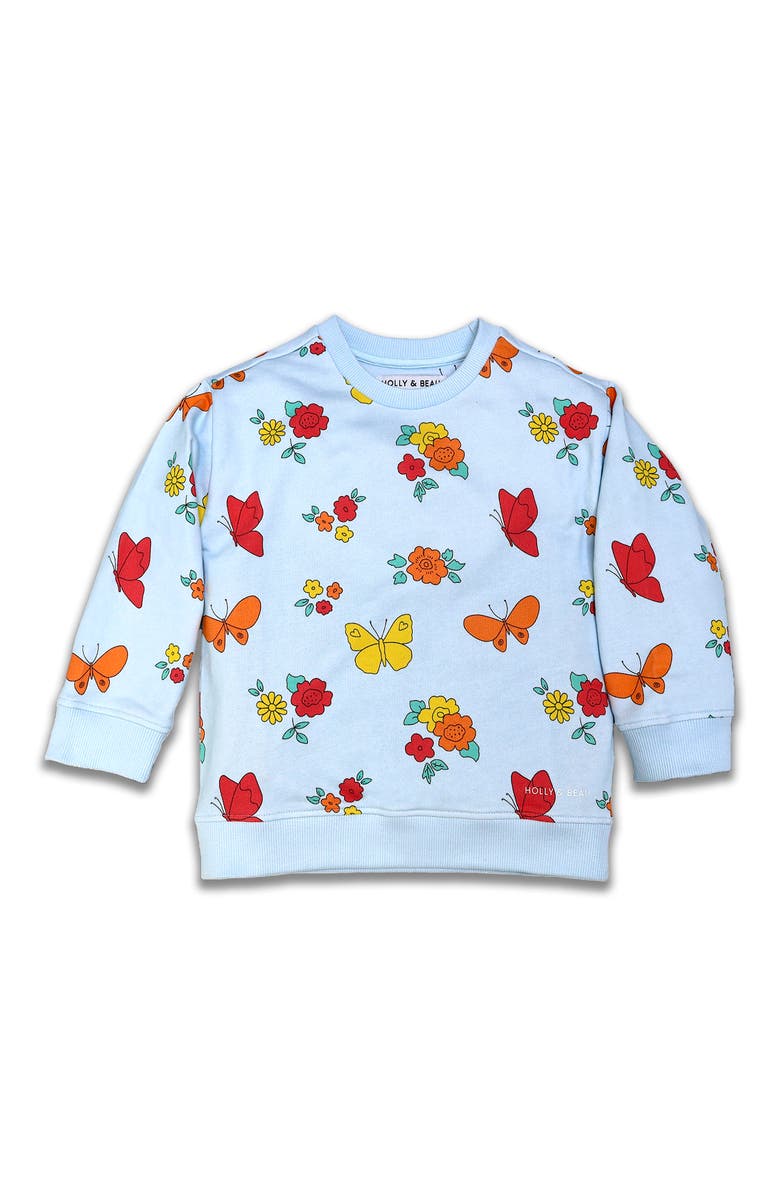 13014476 Long Sleeve Cotton Crew Neck Sweatshirt, Main, color, Blue