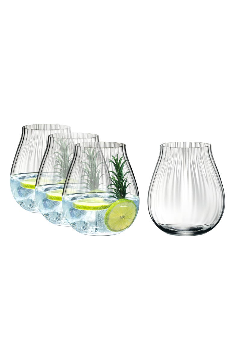 Riedel Set of 4 Opitcal Stemless Gin Glass, Alternate, color,