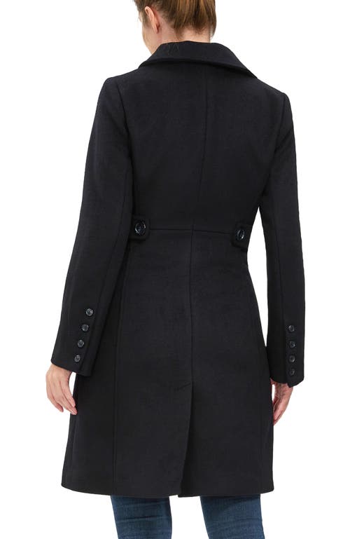 Kimi & Kai Arina Wool Blend Walking Coat In Black
