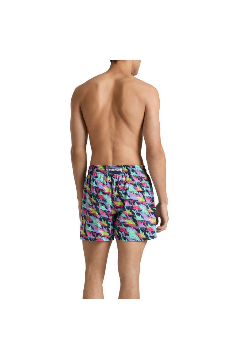 Men Stretch Short Swim Shorts Whales Offset, Alternate, color, Navy