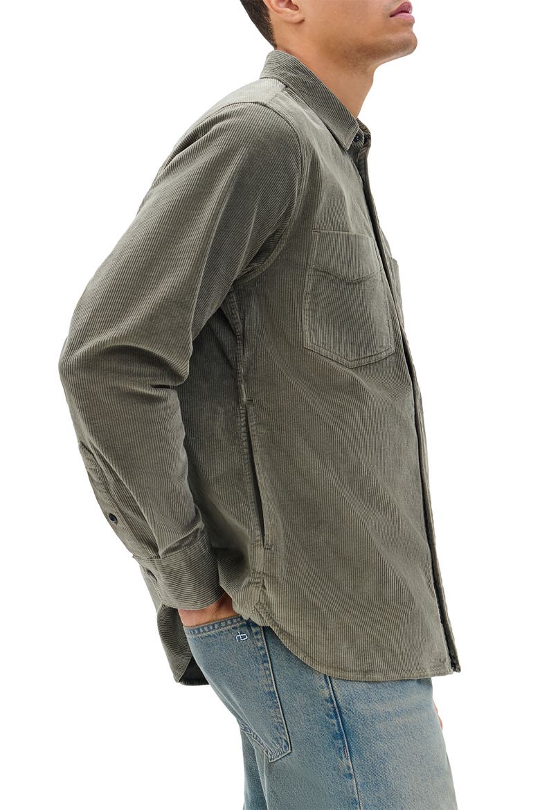 CPO Corduroy Overshirt, Alternate, color, DARK GREEN