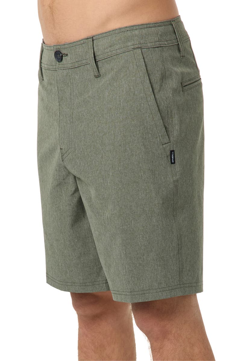 O'Neill Reserve Water Resistant Hybrid Shorts, Alternate, color, Heather Mulled Basil