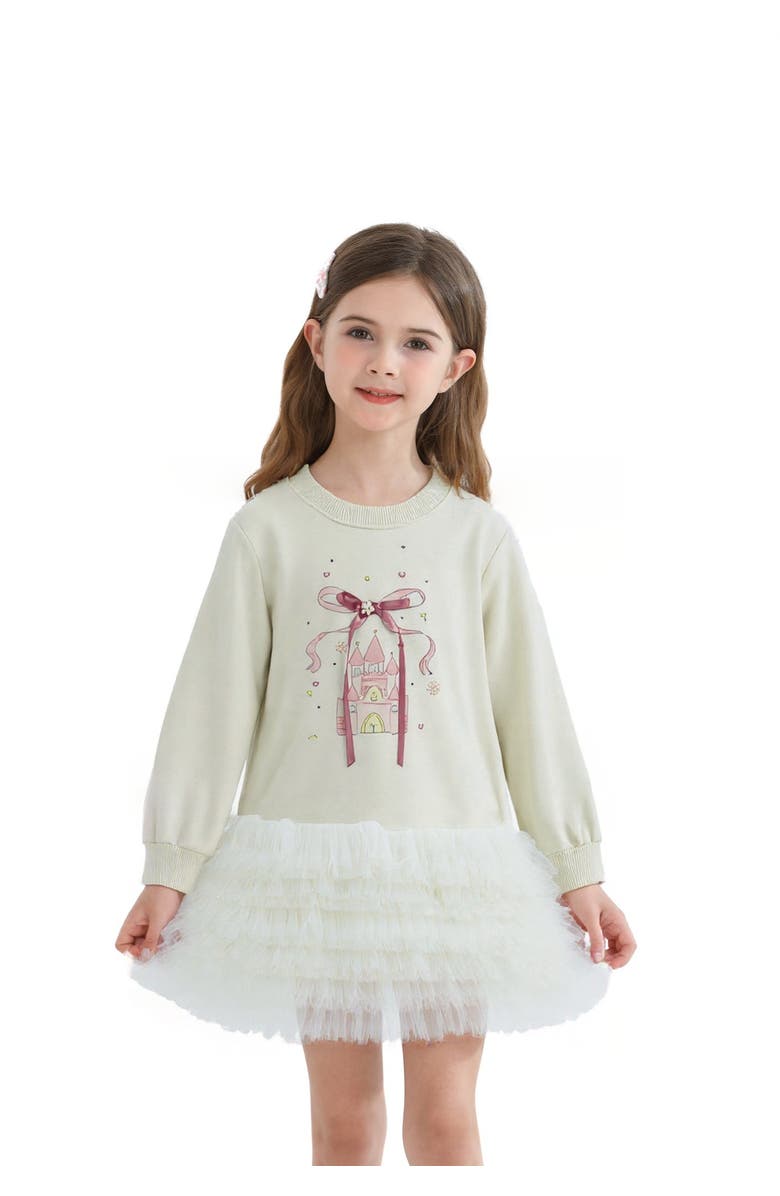 Mimi Tutu Ruffle Ribbon Dress, Alternate, color, Mist