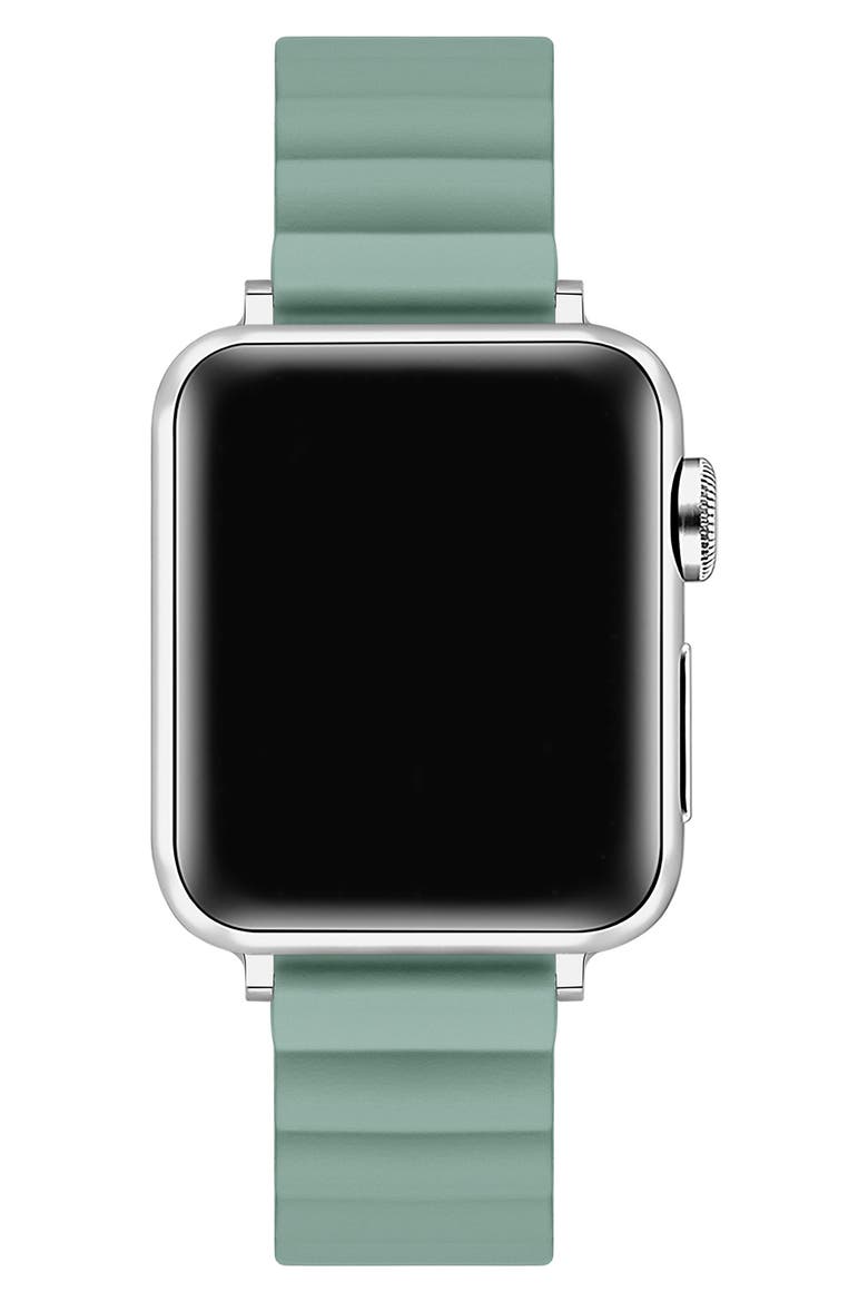 Silicone Apple Watch® Watchband, Alternate, color, SAGE GREEN
