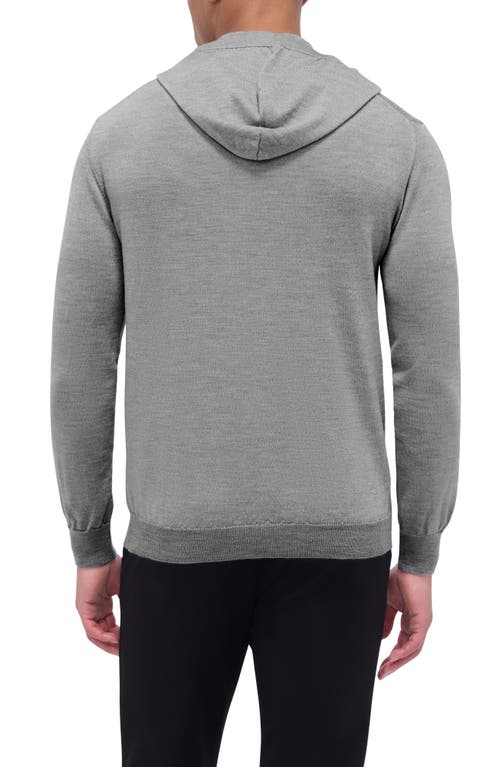 Bugatchi Merino Wool Hooded Sweater In Gray