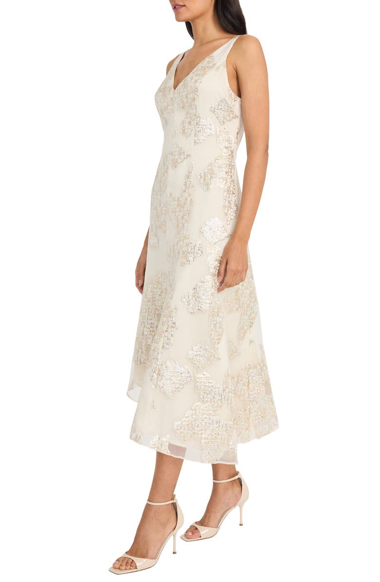 Maggy London Floral Sequin Asymmetric Midi Dress, Alternate, color,