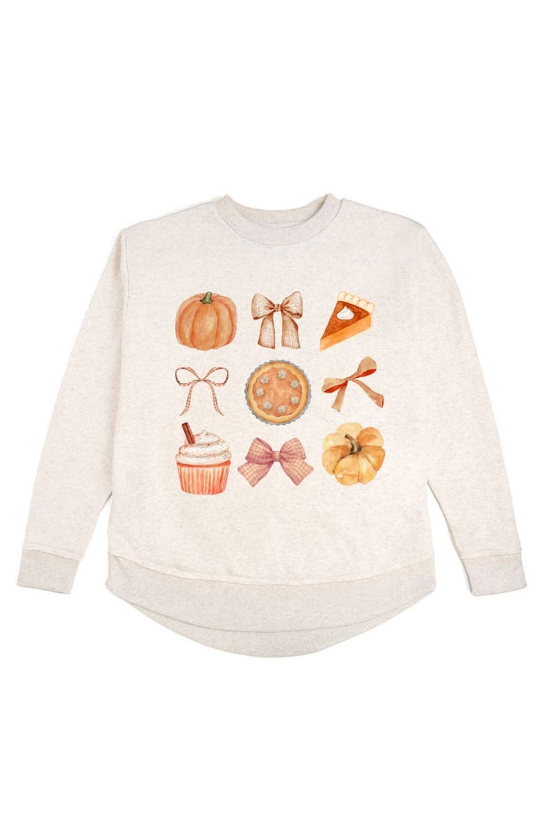 Sweet Wink Thankful Thanksgiving Women's Sweatshirt, Main, color, Natural