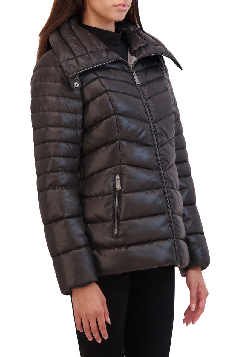 Kenneth Cole New York Core Chevron Quilted Jacket, Alternate, color, Black