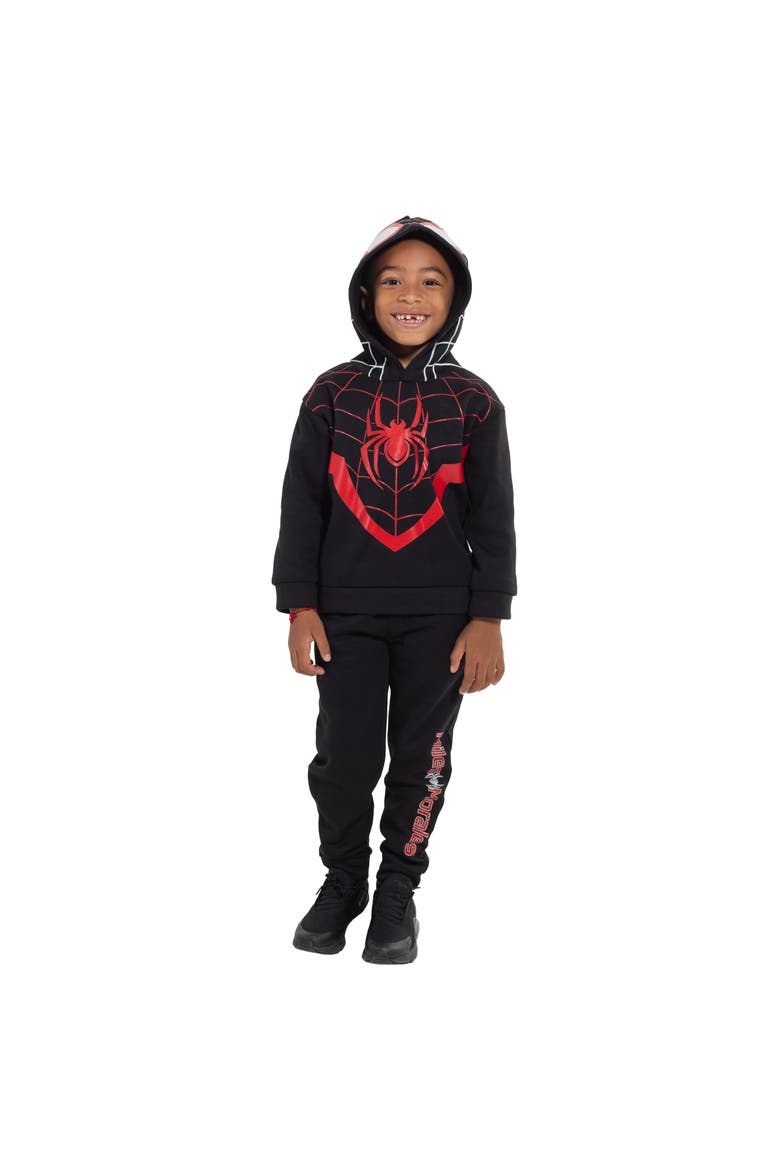 Spider-Man Cosplay Fleece Hoodie and Pants Set, Alternate, color, Miles Morales Black