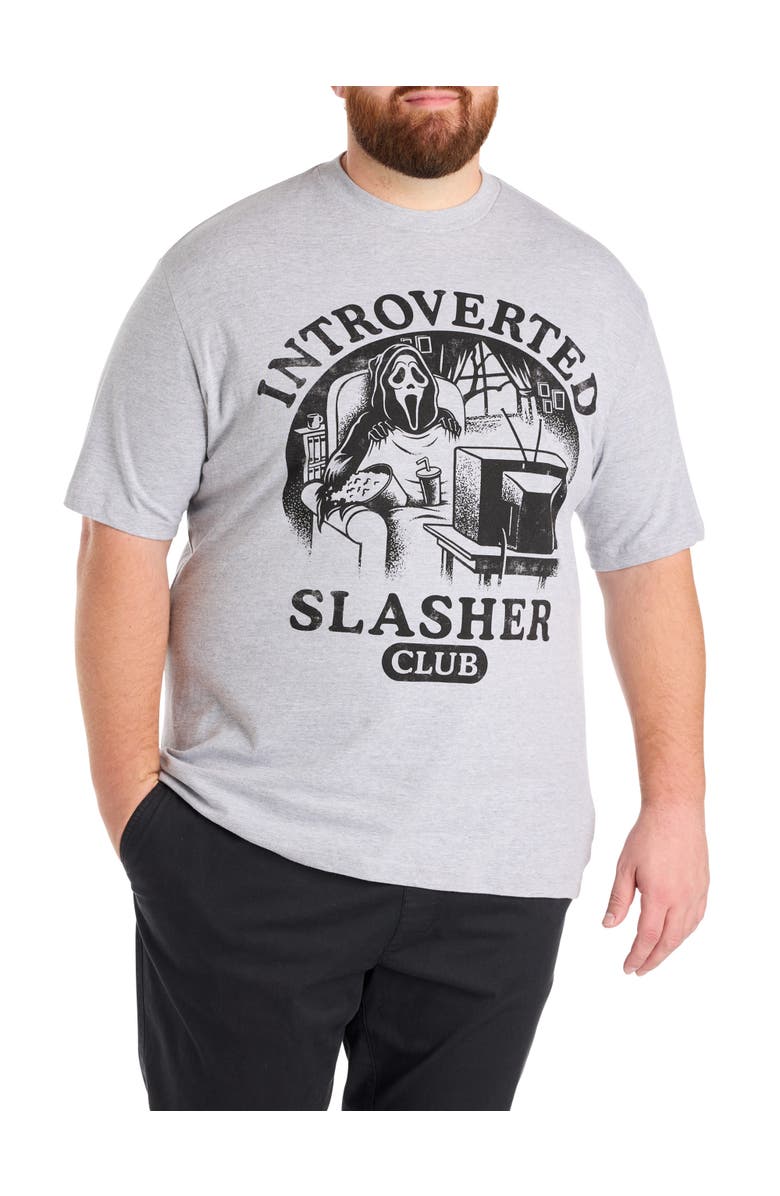 True Nation by DXL Big & Tall Introverted Social Club Graphic Tee, Main, color, Grey