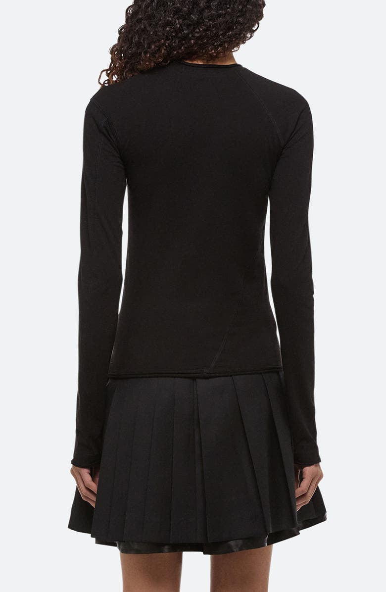 Helmut Lang Twisted Jersey Top, Alternate, color, Black