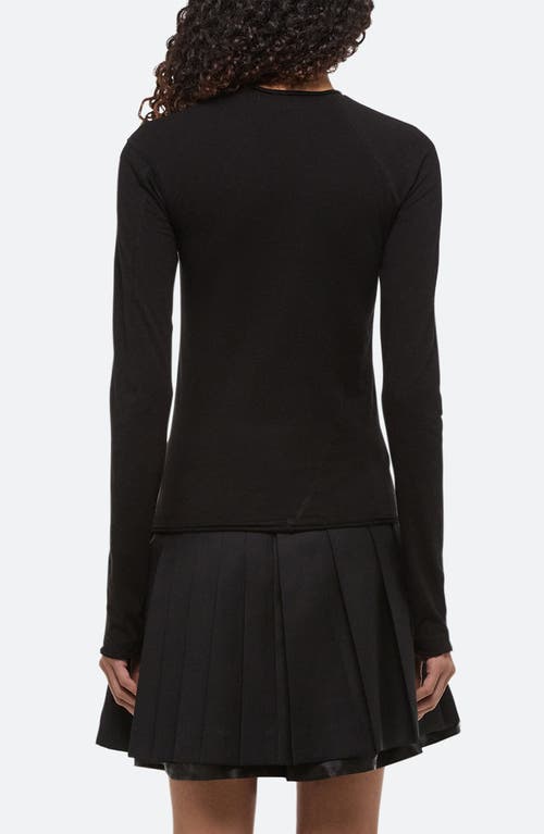 Helmut Lang Twisted Jersey Top In Black