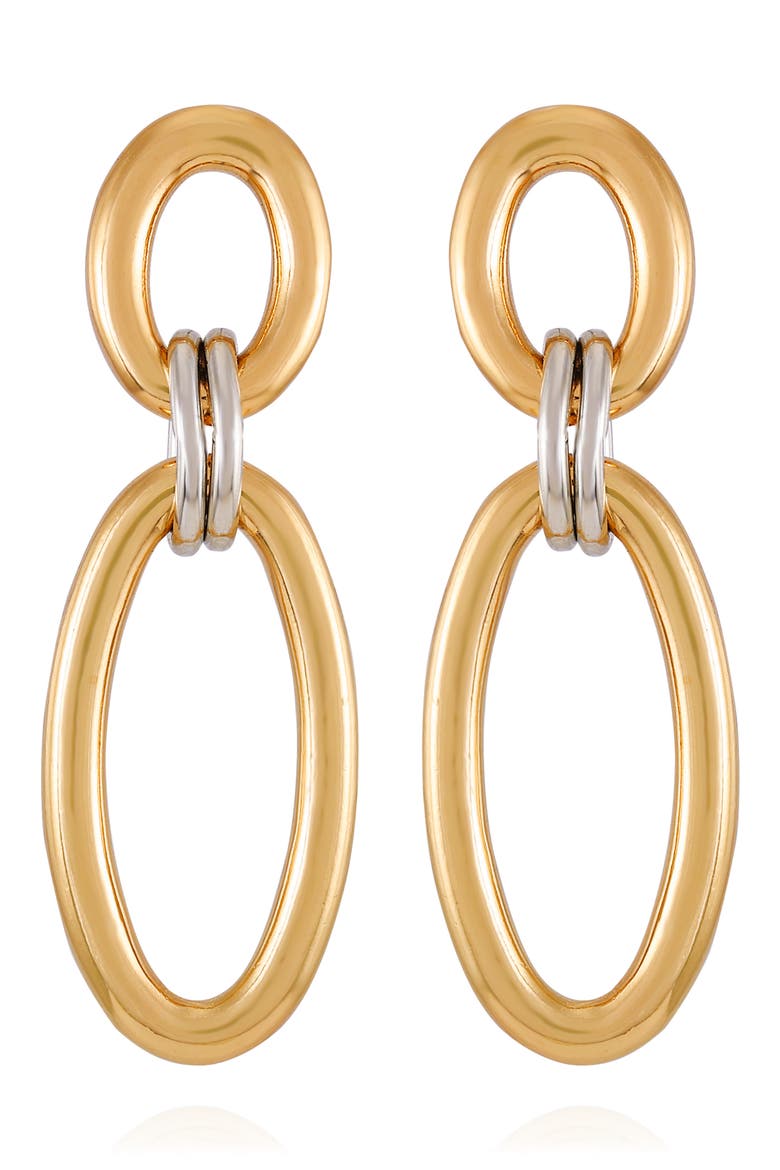 Chain Link Drop Earrings, Alternate, color, GOLD TONE