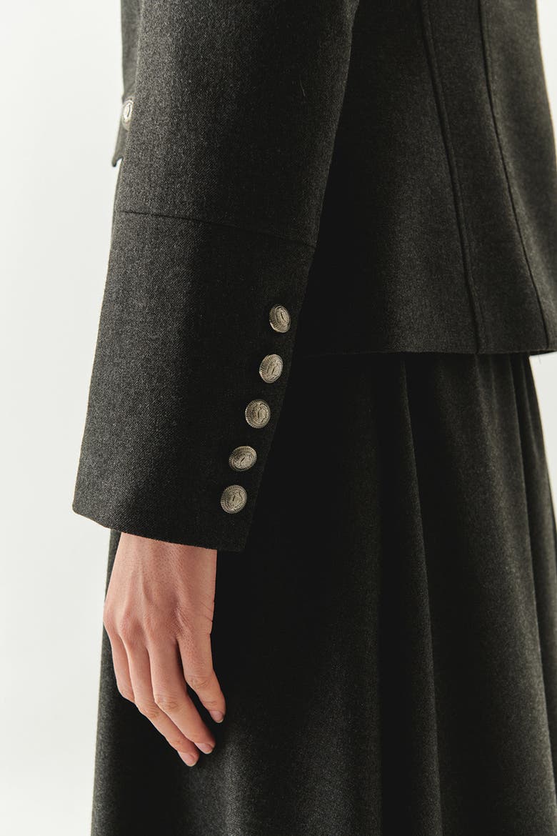 Aubrie Structured Jacket, Alternate, color, GREY