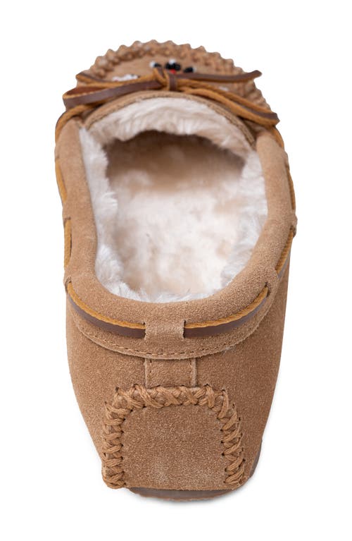 Minnetonka Thunderbird Animikii Faux Fur Lined Slipper In Brown