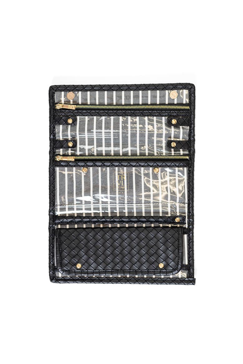 Woven Jet Jewel Wallet, Alternate, color, Black