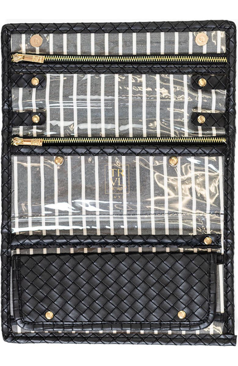 TRVL Design Woven Jet Jewel Wallet, Alternate, color, Black