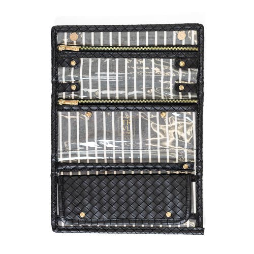 Trvl Design Woven Jet Jewel Wallet In Black