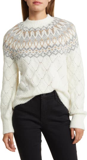 Fair Isle Pointelle Sweater