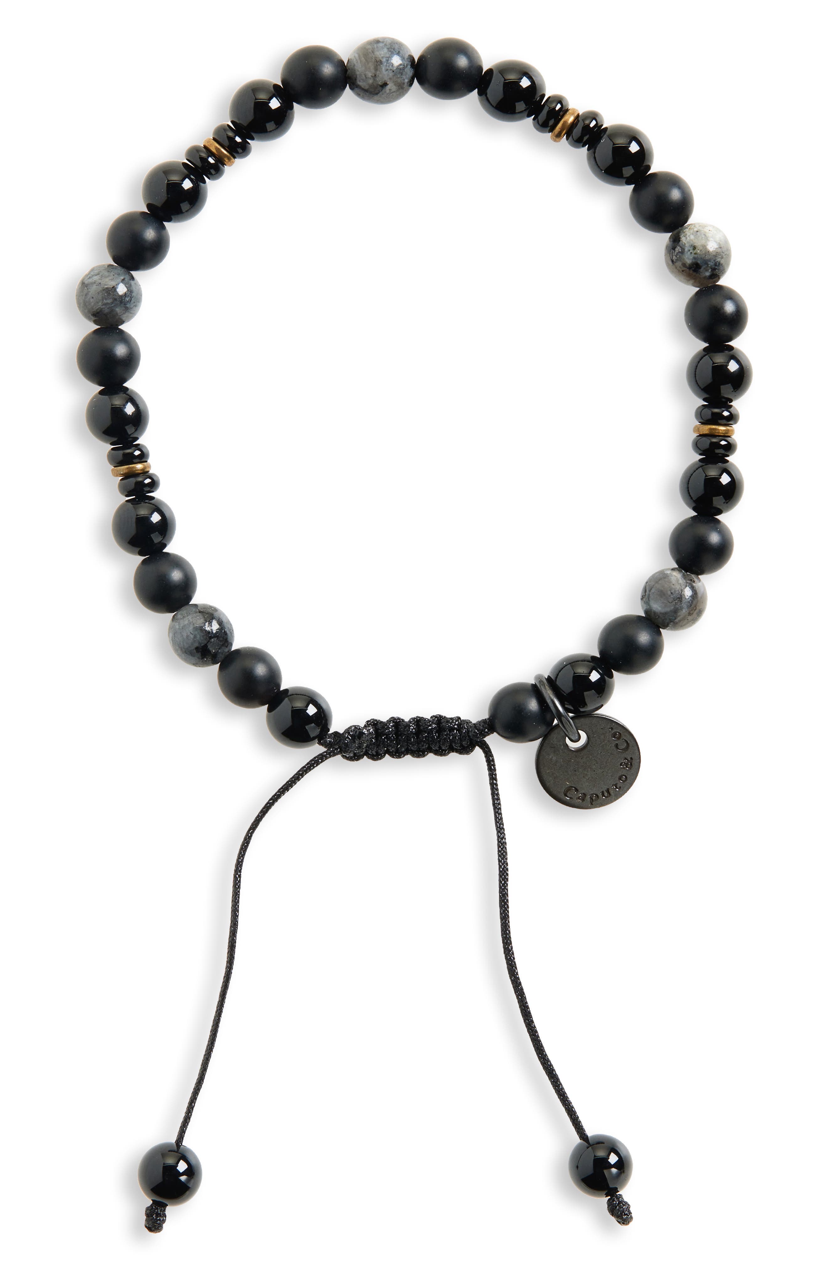 Caputo & Co. Men's Aura Gemstone Slider Bracelet