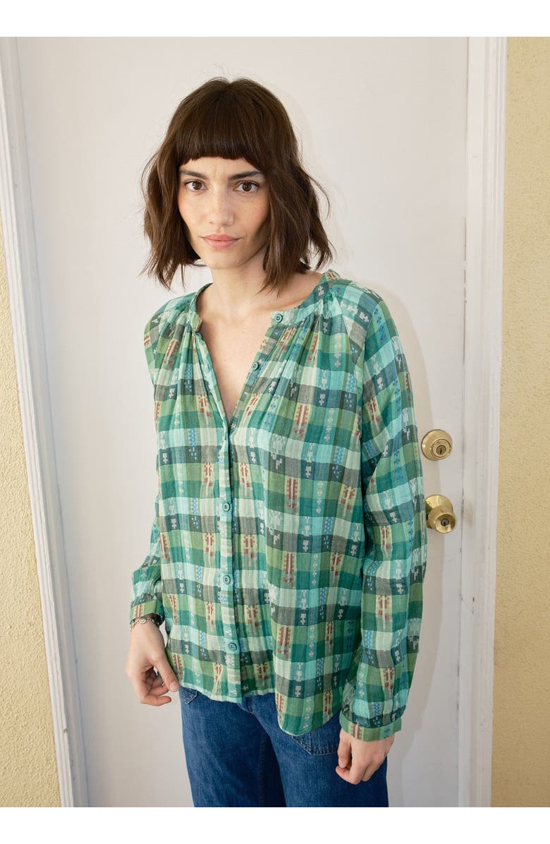 Ace & Jig Daryl Button Front Raglan Blouse, Alternate, color, Garden