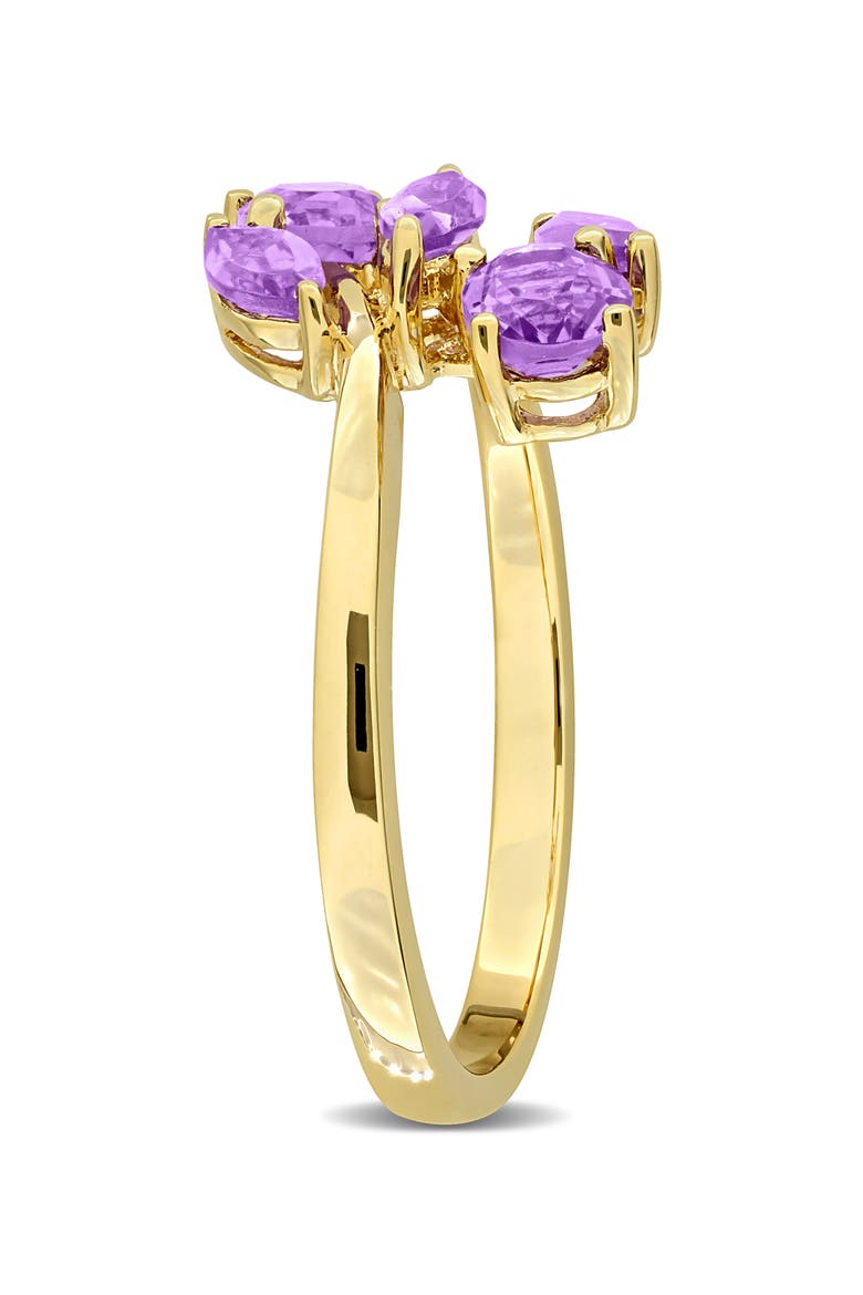 Amethyst Five-Stone Bypass Ring, Alternate, color, PURPLE