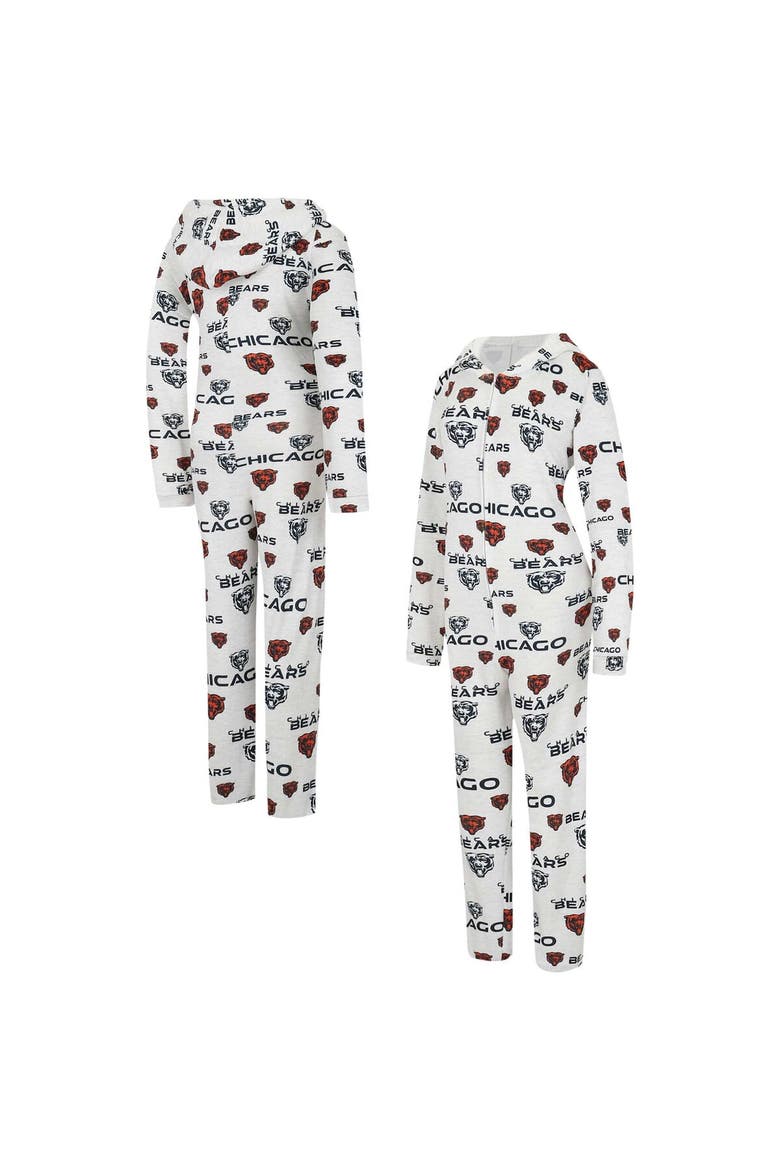 Women's Concepts Sport  Cream Chicago Bears Docket Hoodie Full-Zip Union Suit, Alternate, color, Cream