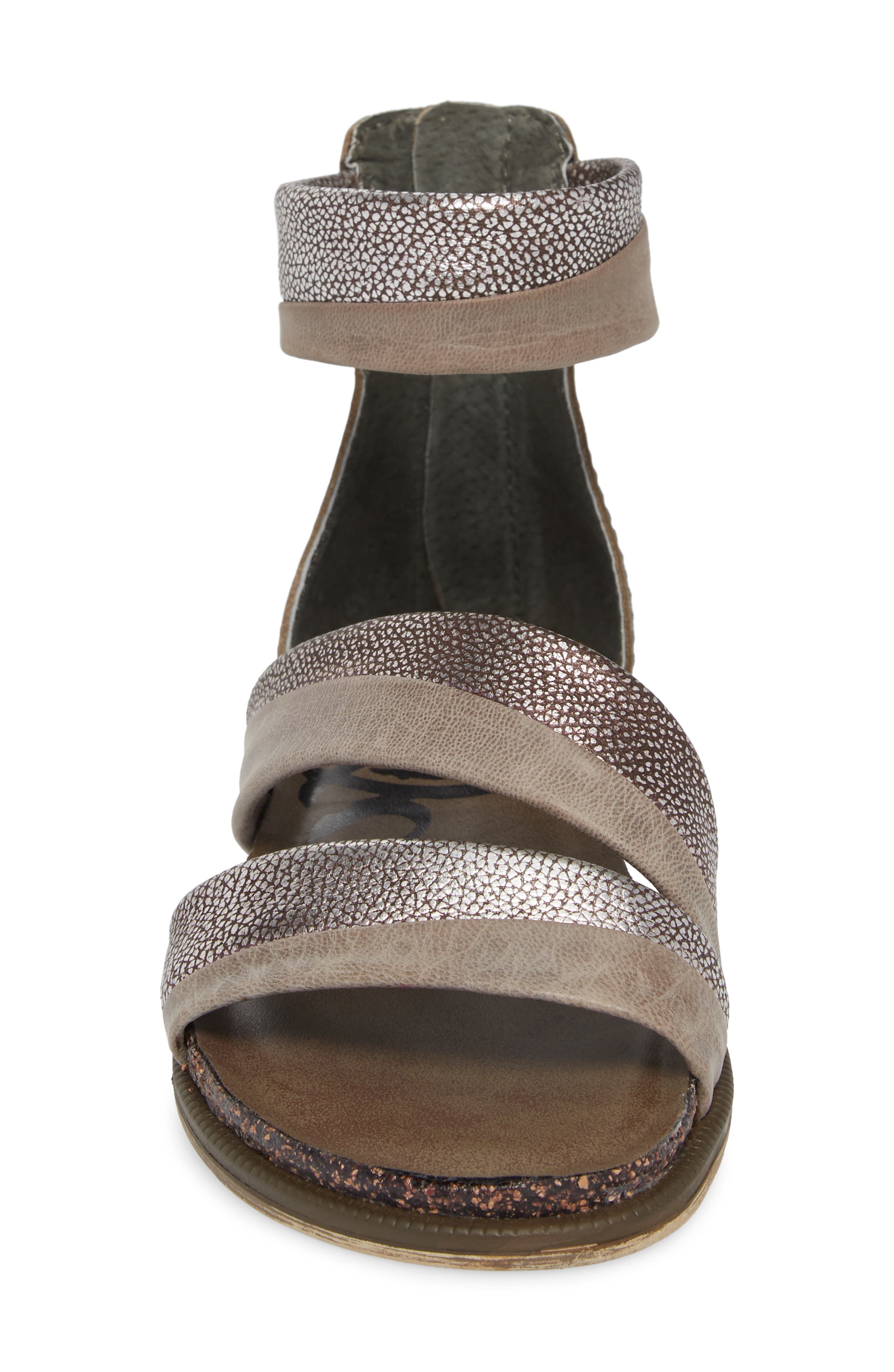 Souvenir Sandal, Alternate, color, ZINC LEATHER