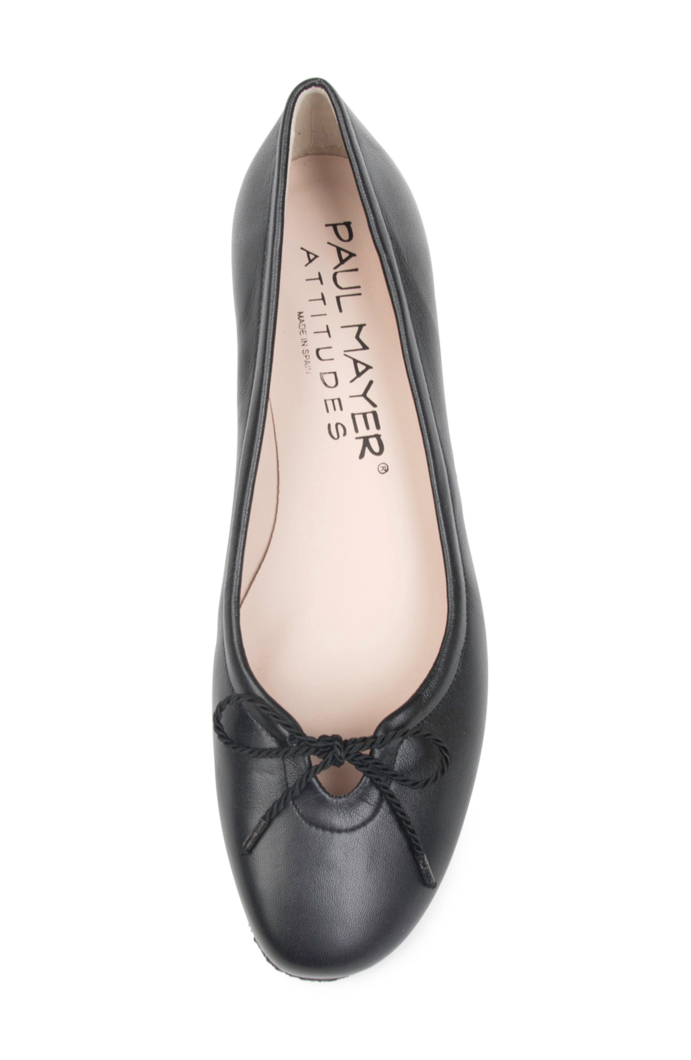 PAUL MAYER Cozy Keyhole Ballet Flat, Alternate, color, Black