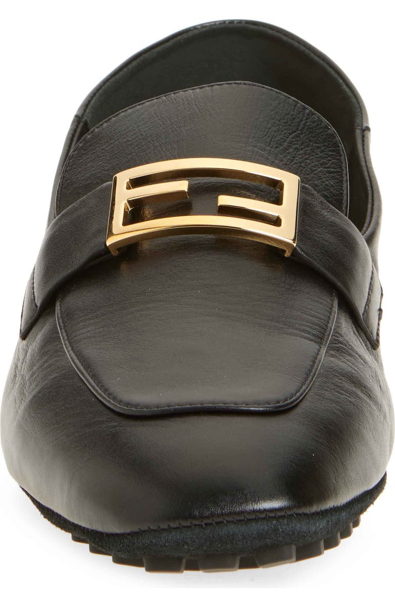 Fendi Baguette Driving Loafer, Alternate, color, Black