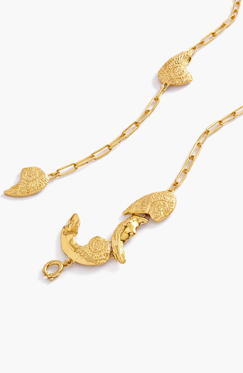 YOJ Shell Oldi Medium Necklace in Gold, Alternate, color, Gold