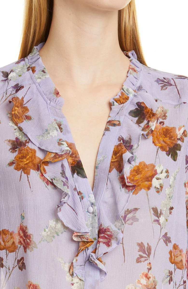 PAIGE Arianne Long Sleeve Silk Blouse, Alternate, color,